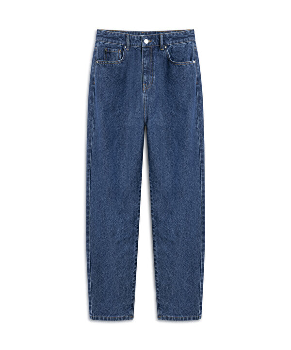 MOM FİT JEAN PANTOLON-TW6250018029AC7-Koyu İndigo-Jean Pantolon
