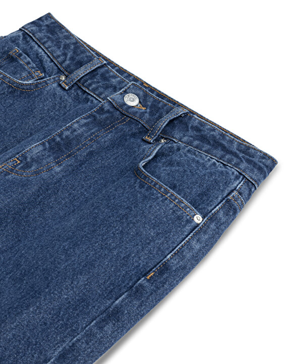 MOM FİT JEAN PANTOLON-TW6250018029AC7-Koyu İndigo-Jean Pantolon