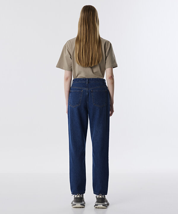 MOM FİT JEAN PANTOLON-TW6250018029AC7-Koyu İndigo-Jean Pantolon