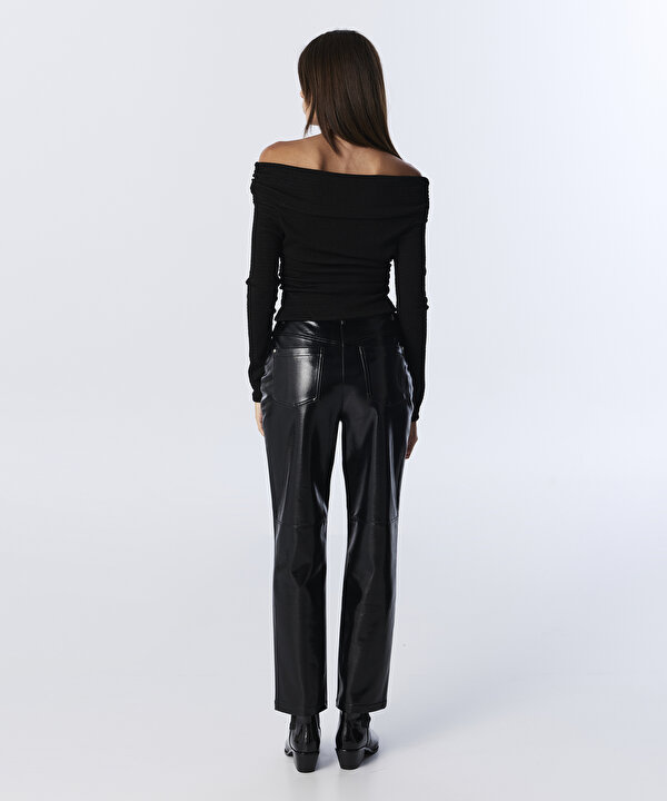 HOTFIX SLOGAN BASKILI TİŞÖRT-TW6250070111001-Siyah-TİŞÖRT