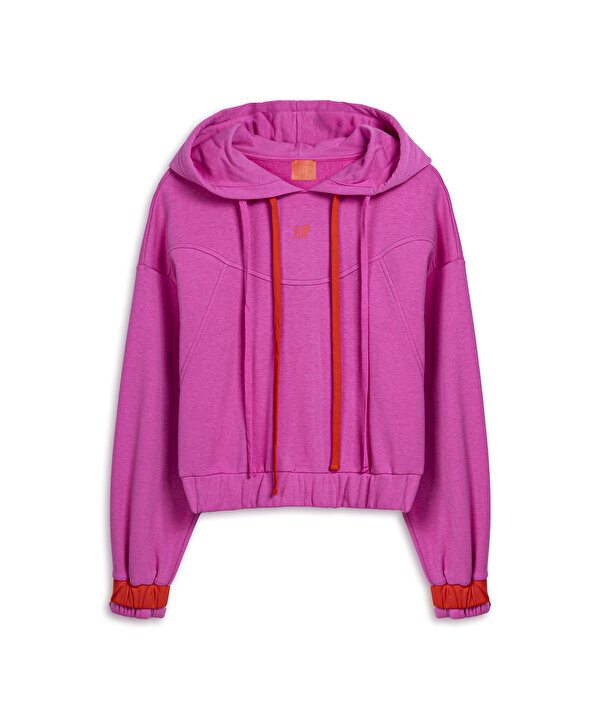 KONTRAST KORDONLU LOGOLU SWEATSHIRT-TW6250091038033-Pembe-SWEATSHIRT