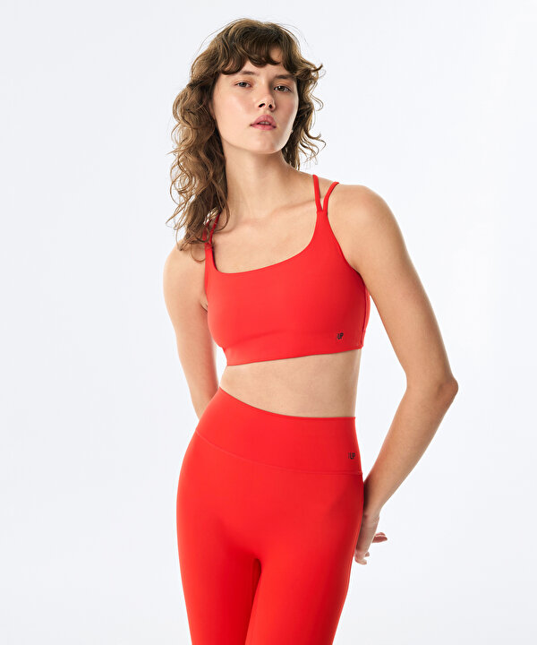 ÇİFT ASKILI SPOR SÜTYENİ-TW6250130003034-Kırmızı-Büstiyer