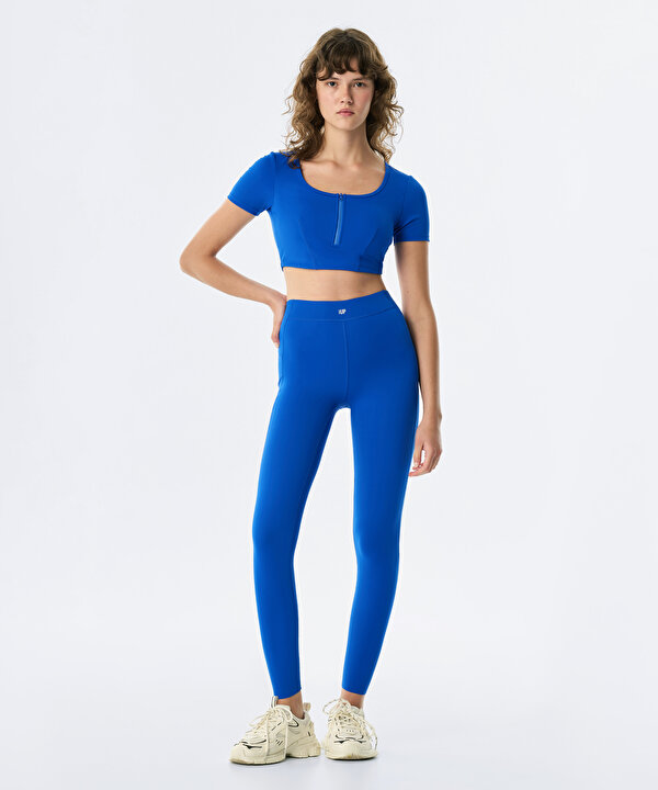 FERMUARLI CUTOUT SPOR SÜTYENİ-TW6250130006BZ7-Kobalt Mavi-Büstiyer