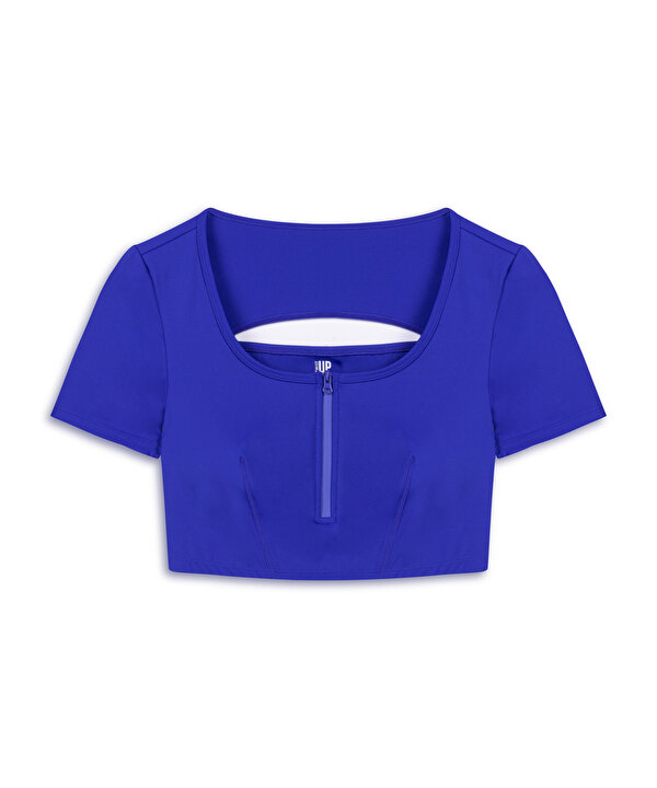 FERMUARLI CUTOUT SPOR SÜTYENİ-TW6250130006BZ7-Kobalt Mavi-Büstiyer
