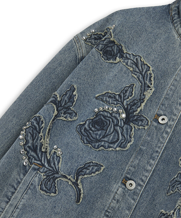 FLORAL PATCH Lİ DENİM CEKET-TW6260005113089-Mavi-Ceket