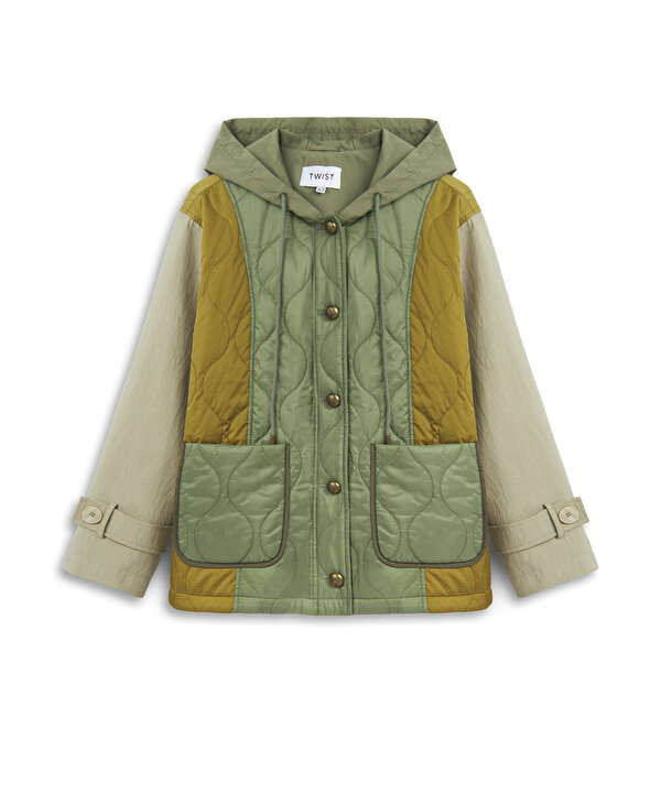 COLORBLOCK KAPİTONE MONT-TW6260012366022-Haki-Mont