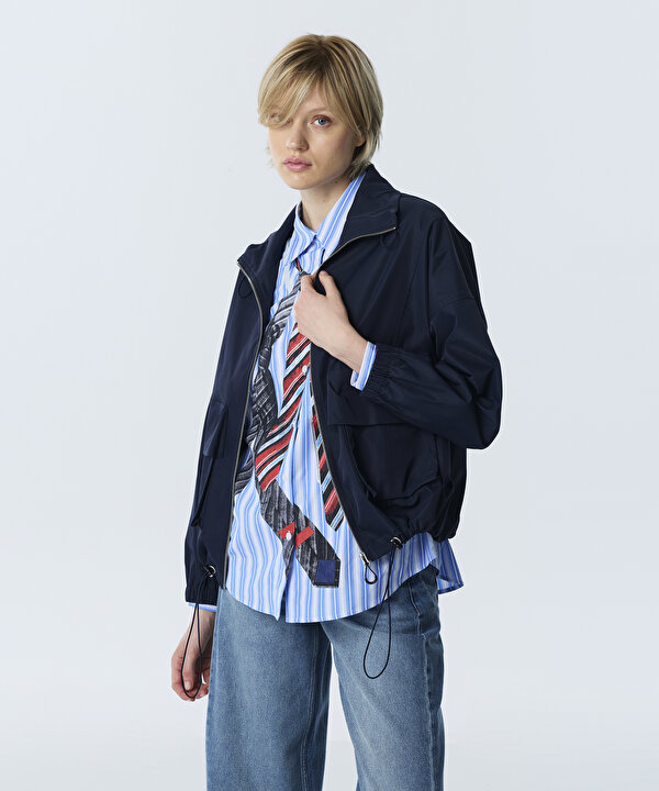 FERMUARLI TEKNİK KUMAŞ MONT-TW6260012370015-Lacivert-Mont