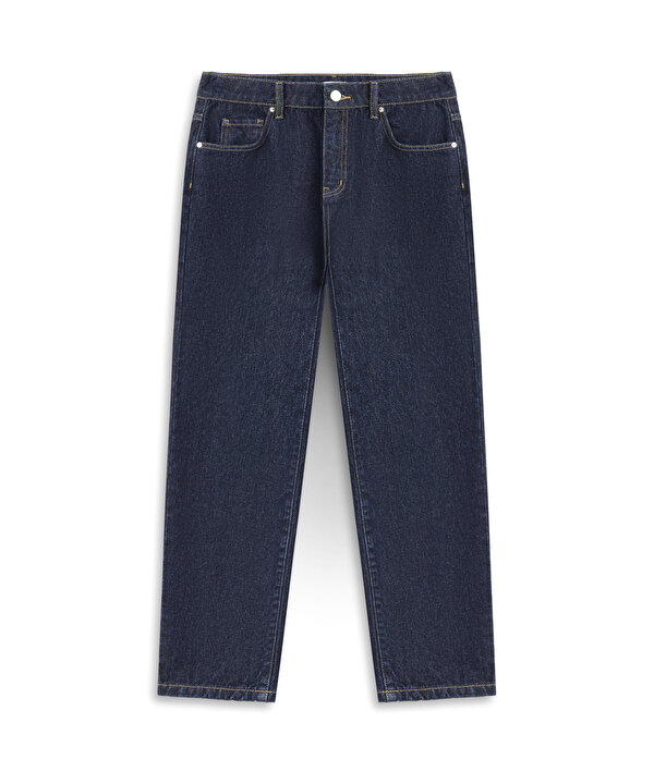 MOM JEAN PANTOLON-TW6260018012AC7-Koyu İndigo-Jean Pantolon
