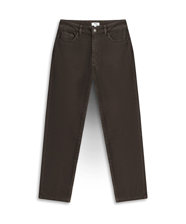 MOM FİT JEAN PANTOLON-TW6260018013074-Kahverengi-Jean Pantolon