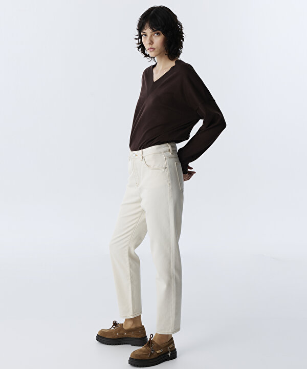 MOM FİT JEAN PANTOLON-TW6260018014003-Natürel-Jean Pantolon