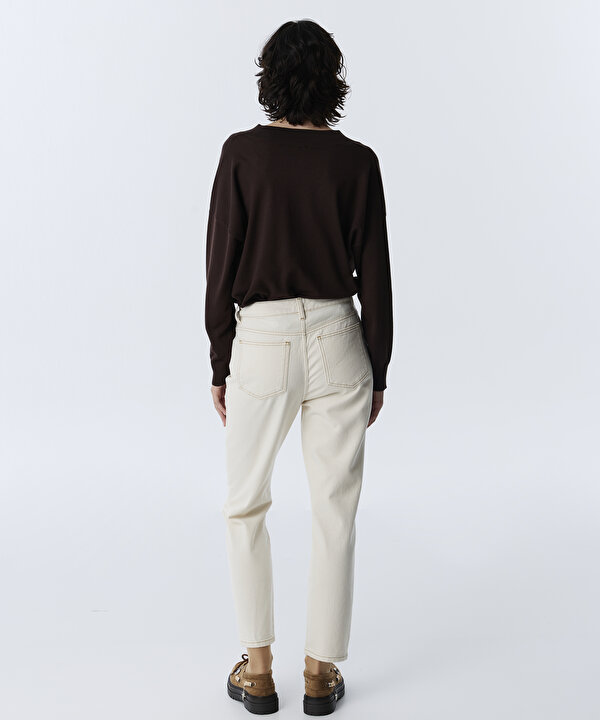 MOM FİT JEAN PANTOLON-TW6260018014003-Natürel-Jean Pantolon
