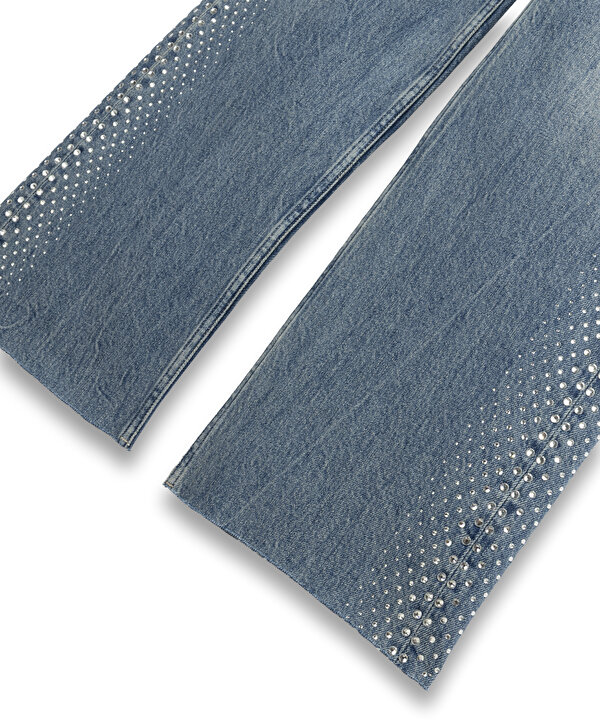 WIDE LEG JEAN PANTOLON-TW6260018019629-İndigo-Jean Pantolon