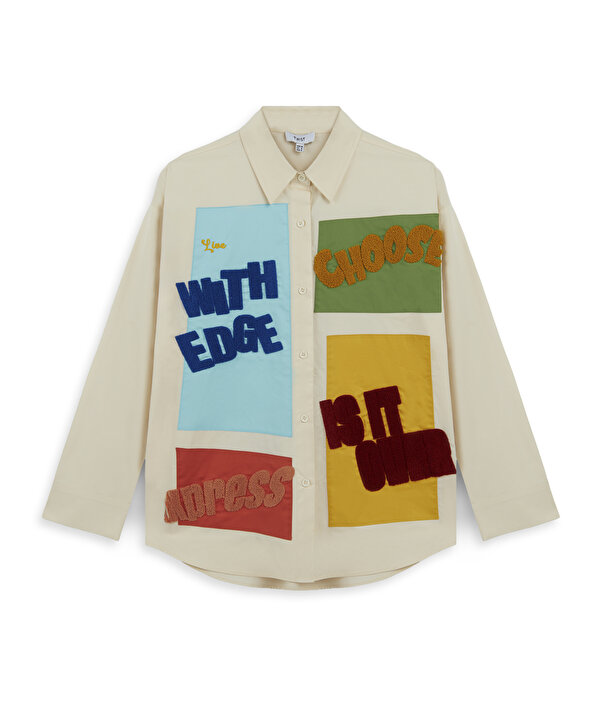 PATCH Lİ COLORBLOCK GÖMLEK-TW6260025126018-Ekru-GOMLEK