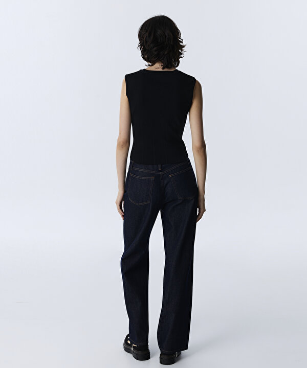 BEL VURGULU TRİKO-TW6260050159001-Siyah-Triko