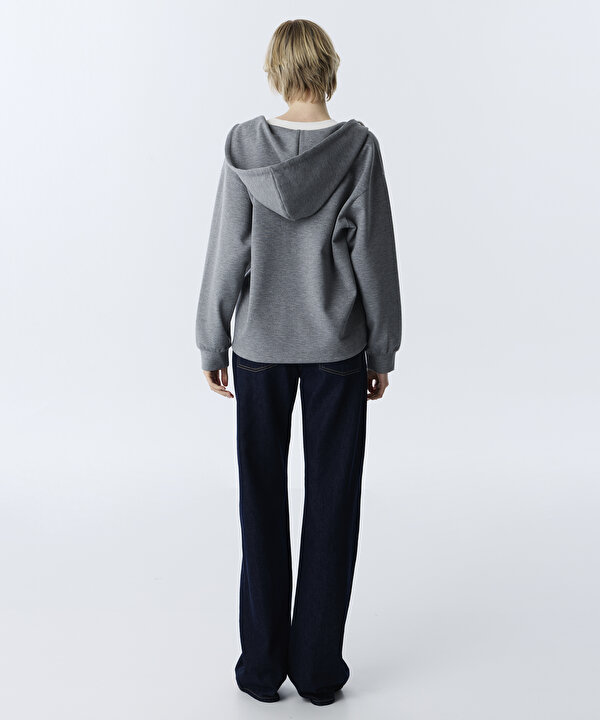 KAPÜŞONLU ÇİFT PARÇA SWEATSHIRT-TW6260091106036-Antrasit-SWEATSHIRT
