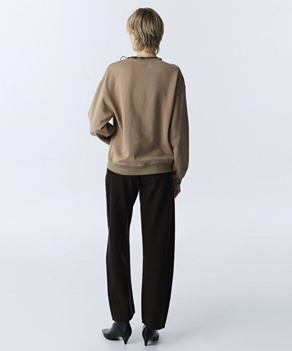 GÖRSEL BASKILI AKSESUARLI SWEATSHIRT-TW6260091110003-Natürel-SWEATSHIRT