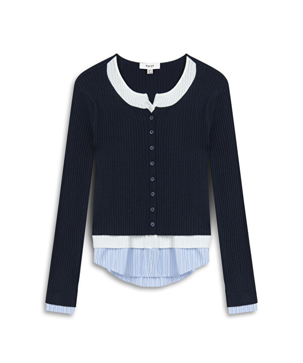 COLORBLOCK HIRKA-TW6260150121015-Lacivert-Hırka