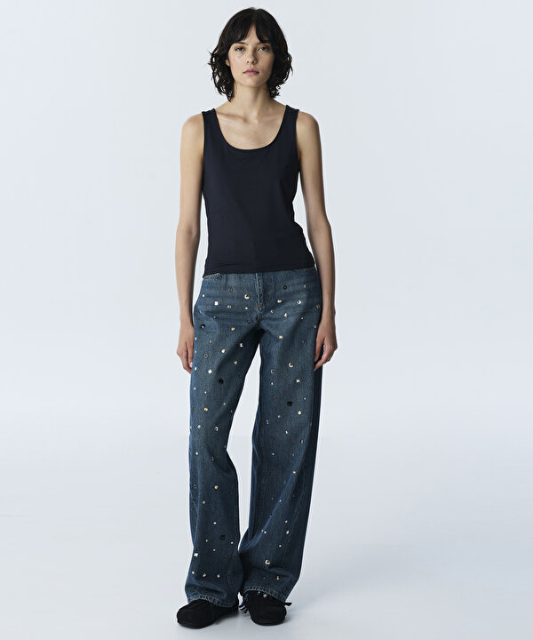 ASKILI BASIC TİŞÖRT-TW6260152114001-Siyah-Örme Atlet