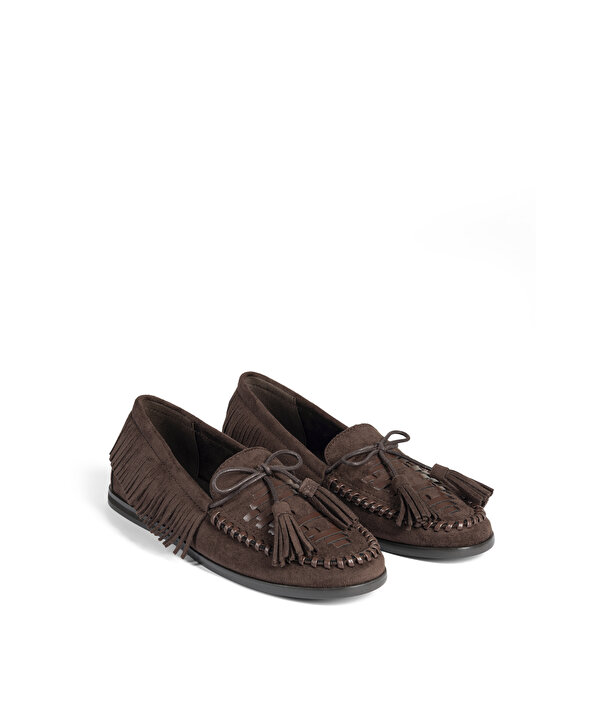 DUZ AYAKKABI-TW6260030026006-Koyu Kahverengi-Düz Ayakkabı