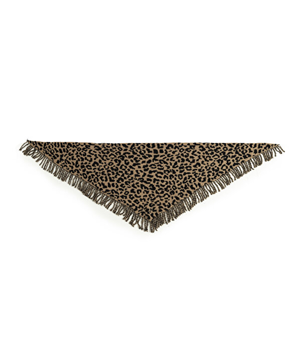 PÜSKÜLLÜ LEOPAR DESEN ATKI-TW6260067011CD4-Leopar-Atkı