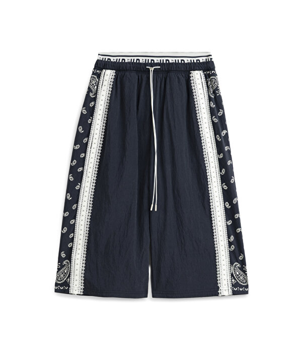 DESEN MIX WIDE LEG BERMUDA-TS1260003132015-Lacivert-Pantolon
