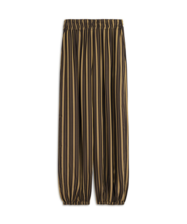 ÇİZGİ DESEN BALON FİT PANTOLON-TS1260003416074-Kahverengi-Pantolon