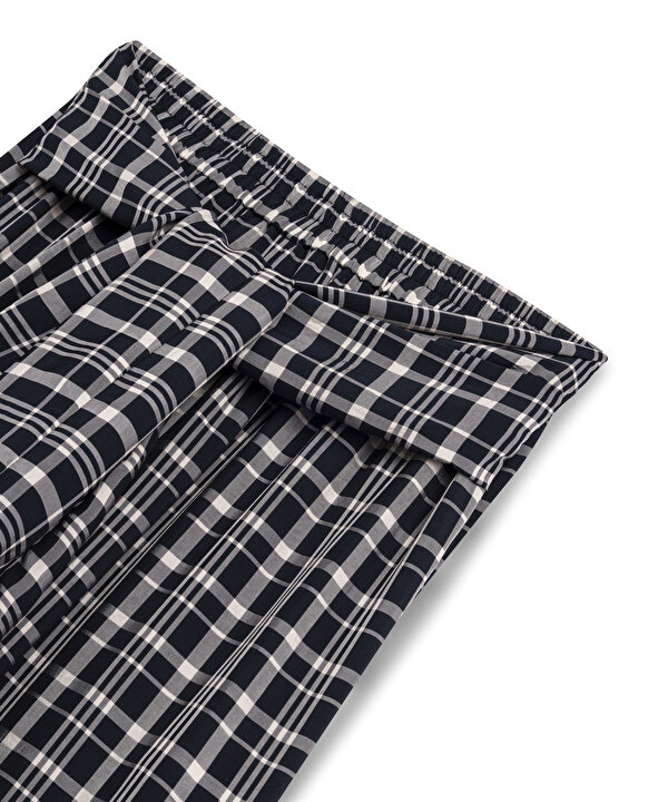 BELDEN BAĞLAMALI WIDE LEG PANTOLON-TS1260003419015-Lacivert-Pantolon