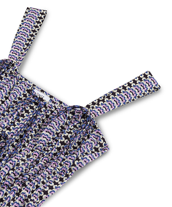 DESENLİ PEPLUM BLUZ-TS1260006098008-Mürdüm-Bluz