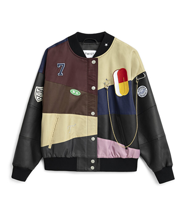 COLORBLOCK BOMBER MONT-TS1260012008001-Siyah-Mont