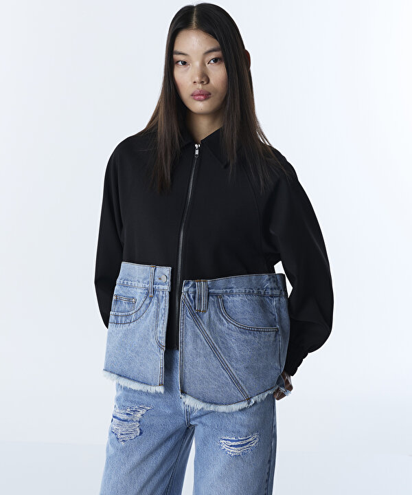 DENİM MIX RAW EDGE MONT-TS1260012012001-Siyah-Mont