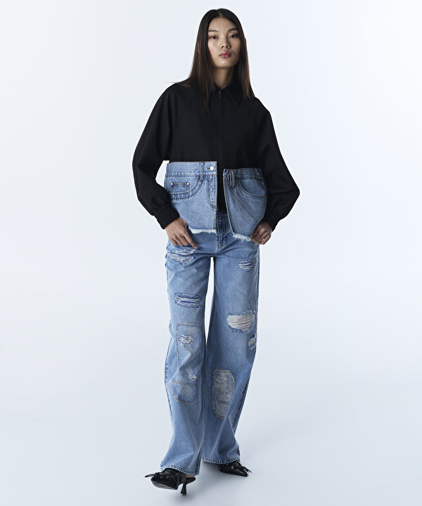 DENİM MIX RAW EDGE MONT-TS1260012012001-Siyah-Mont