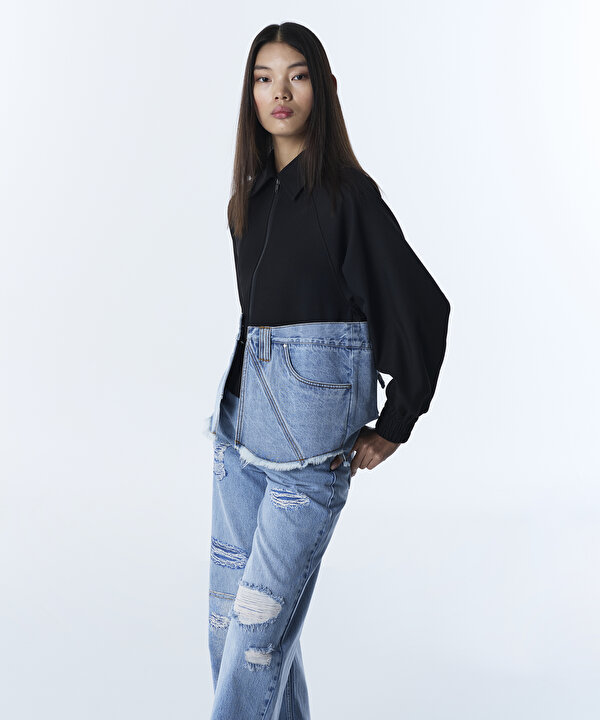 DENİM MIX RAW EDGE MONT-TS1260012012001-Siyah-Mont