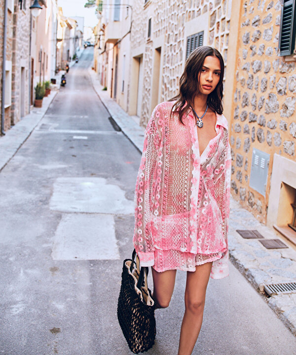 BATİK DESEN TUNİK-TS1260016014033-Pembe-Tunik
