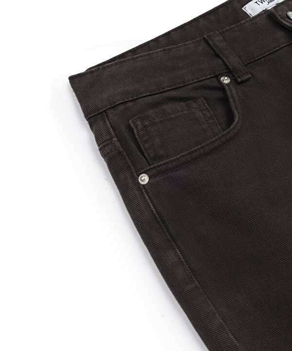 MOM FİT JEAN PANTOLON-TS1260018027074-Kahverengi-Jean Pantolon
