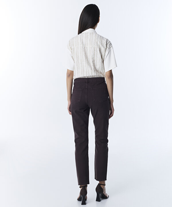 MOM FİT JEAN PANTOLON-TS1260018027074-Kahverengi-Jean Pantolon