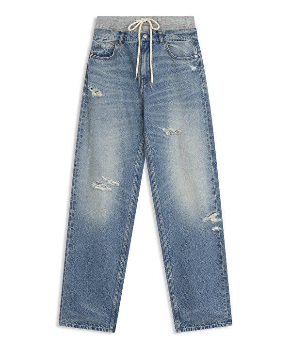 KONTRAST BEL JEAN PANTOLON-TS1260018034629-İndigo-Jean Pantolon