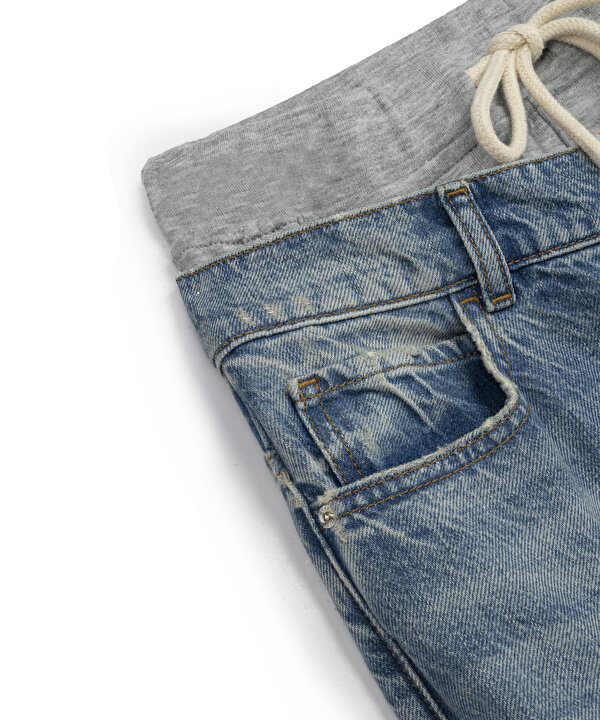 KONTRAST BEL JEAN PANTOLON-TS1260018034629-İndigo-Jean Pantolon
