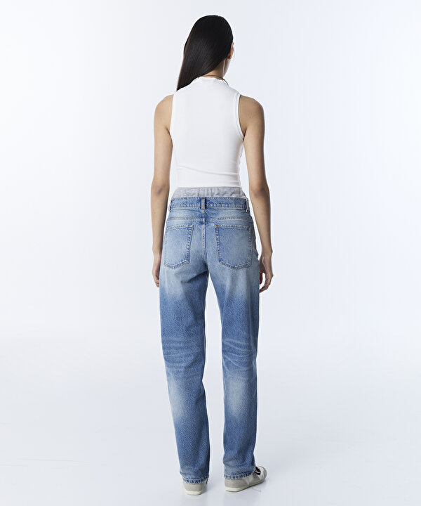 KONTRAST BEL JEAN PANTOLON-TS1260018034629-İndigo-Jean Pantolon