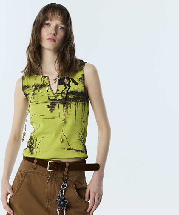 CHARM LI BARREL FİT JEAN PANTOLON-TS1260018053021-Taba-Jean Pantolon