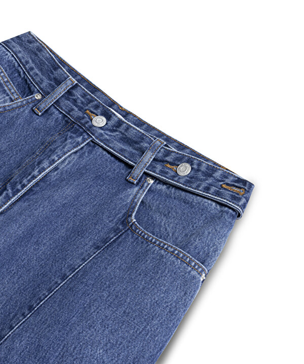 BARREL FİT JEAN PANTOLON-TS1260018079629-İndigo-Jean Pantolon
