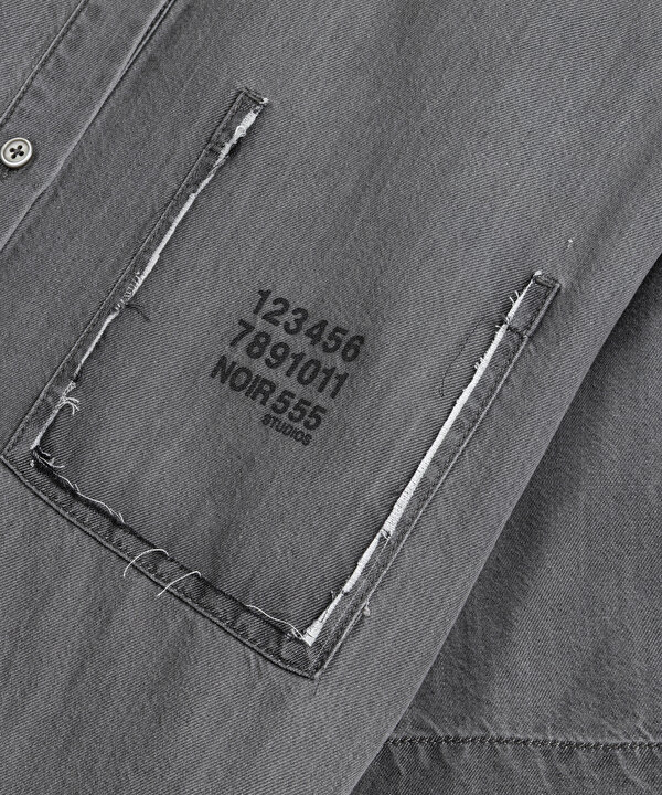 SLOGAN BASKILI GÖMLEK-TS1260025272005-Gri-Gömlek
