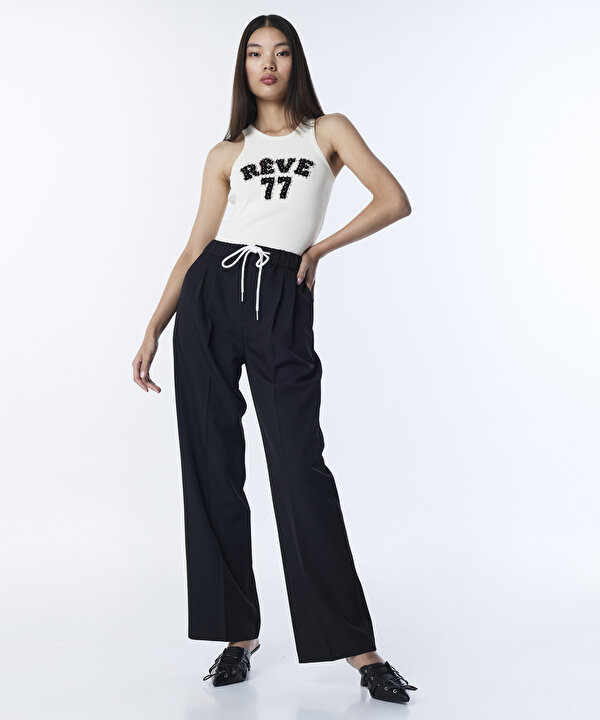 SLOGAN PATCH Lİ TRİKO-TS1260050062018-Ekru-Triko