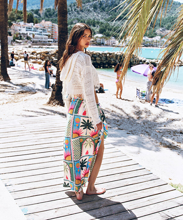 GÖRSEL BASKILI PAREO-TS1260073006033-Pembe-Pareo