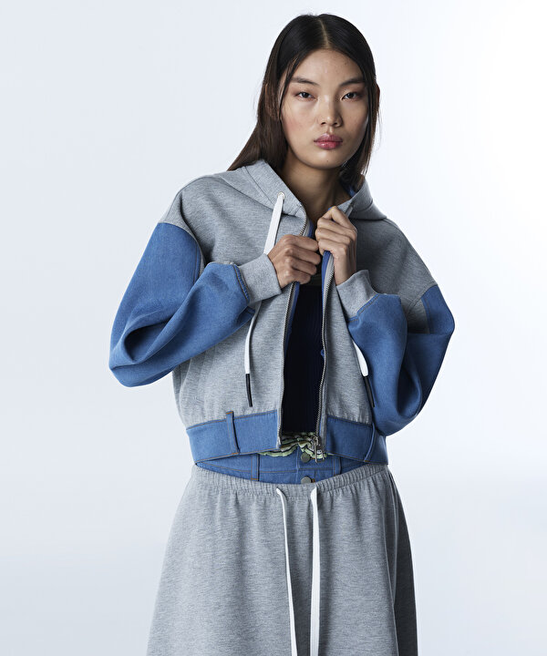 COLORBLOCK SWEATSHIRT-TS1260091011126-Gri-SWEATSHIRT