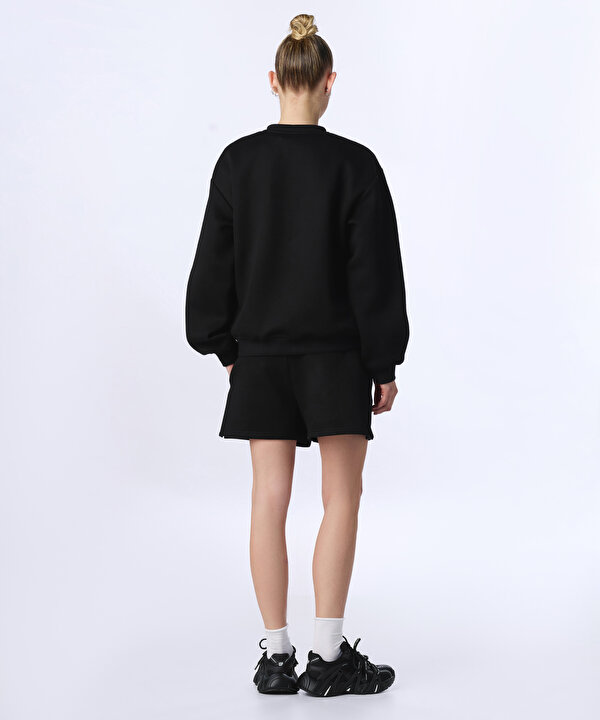 PATCH Lİ OVERSIZE SWEATSHIRT-TS1260091020001-Siyah-SWEATSHIRT