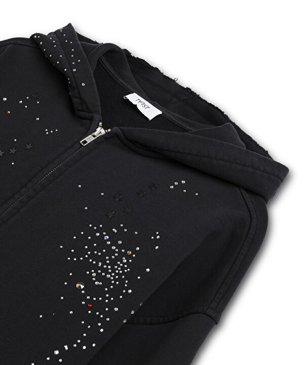 HOTFIX BASKILI SWEATSHIRT-TS1260091025001-Siyah-SWEATSHIRT