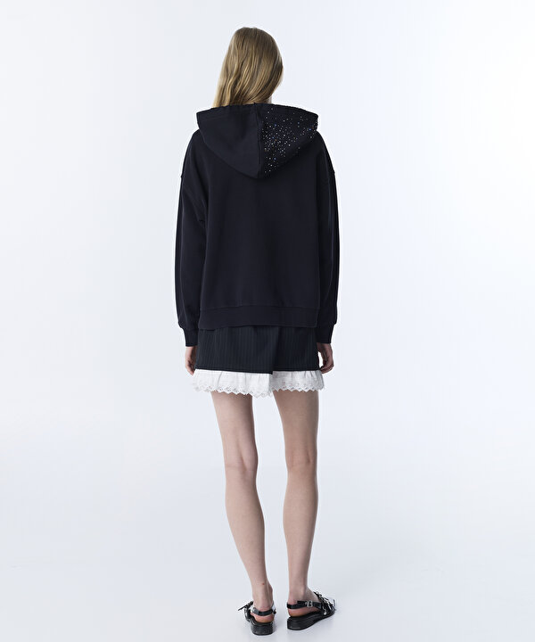 HOTFIX BASKILI SWEATSHIRT-TS1260091025001-Siyah-SWEATSHIRT