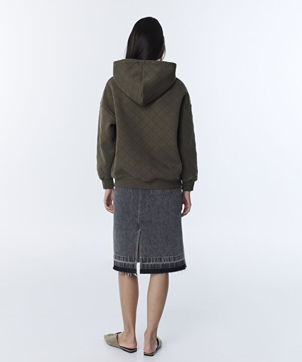 BAKLAVA DOKULU SWEATSHIRT-TS1260091027022-Haki-SWEATSHIRT