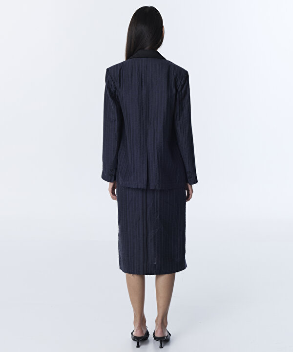 PATCH Lİ VATKALI BLAZER-TS1260106020015-Lacivert-Blazer