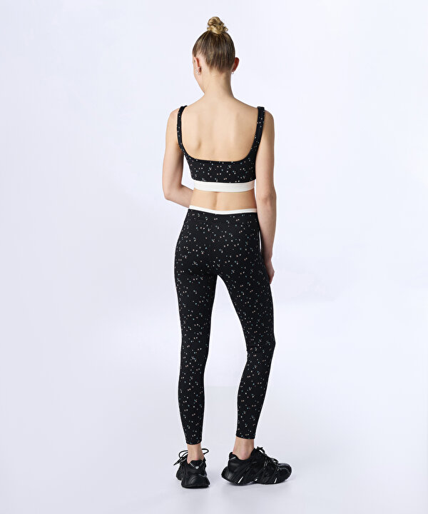 BASKILI COLORBLOCK SPOR SÜTYENİ-TS1260130005001-Siyah-Büstiyer